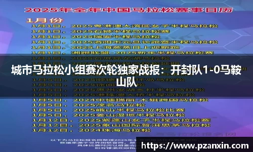 城市马拉松小组赛次轮独家战报：开封队1-0马鞍山队